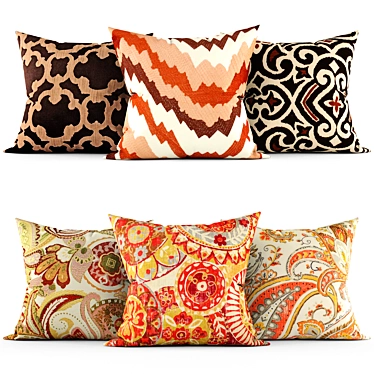 Elegant Cushion Covers - Luxurious 3D model image 1 