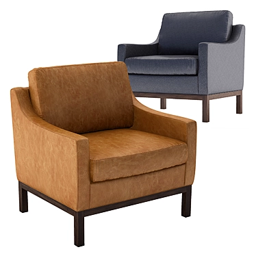 Dale Leather Armchair: Stylish Comfort for Any Space 3D model image 1 