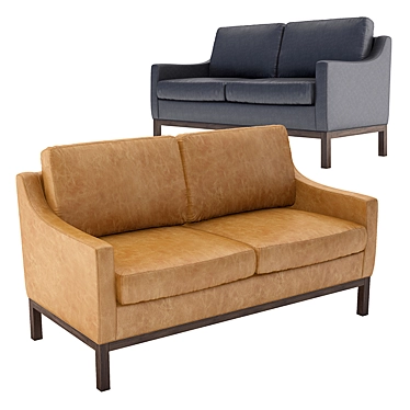 Sleek Leather Sofa: Versatile, Stylish 3D model image 1 