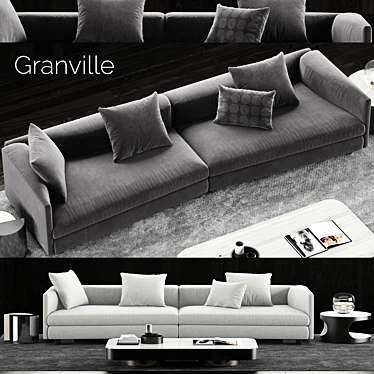 Luxurious Minotti Granville Sofa 3D model image 1 