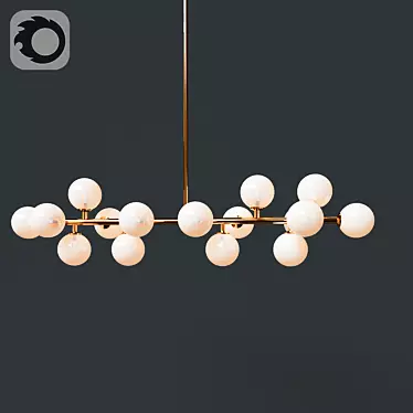 Industrial Loft Bubble Stik Chandelier 3D model image 1 