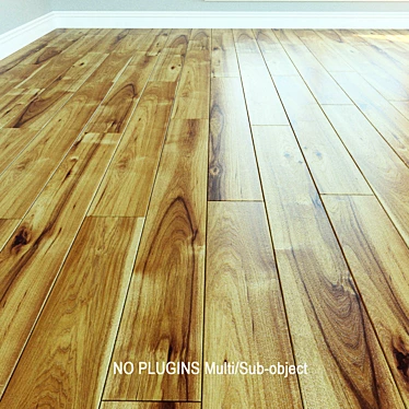 Natural Hickory Laminate Flooring 3D model image 1 