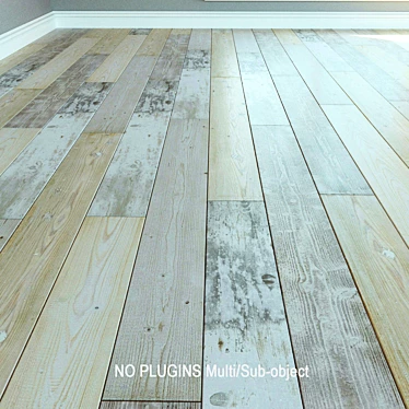 Title: Natural Wood Laminate Flooring 3D model image 1 