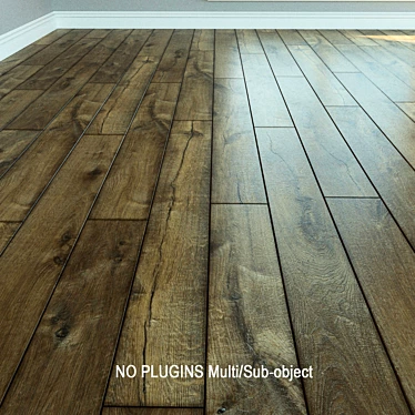 Natural Oak Laminate Flooring 3D model image 1 