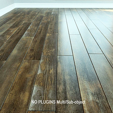 Natural Wood Laminate Flooring 3D model image 1 