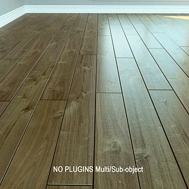 Natural Wood Laminate Flooring 3D model image 1 