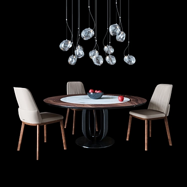 Belinda Chair: Elegant and Comfortable
Soho Ker-Wood Table: Modern and Stylish
Cloudine Chandelier: Contemporary 3D model image 1 