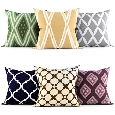 Elegant Home Decor Pillows 3D model image 1 