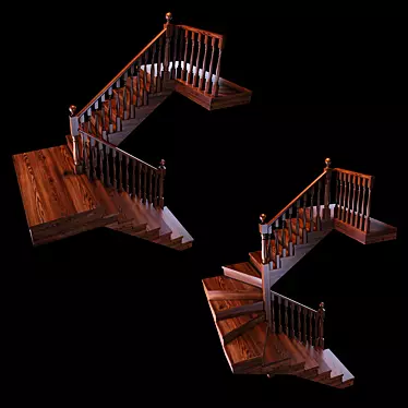 Versatile Staircase: Two Options 3D model image 1 