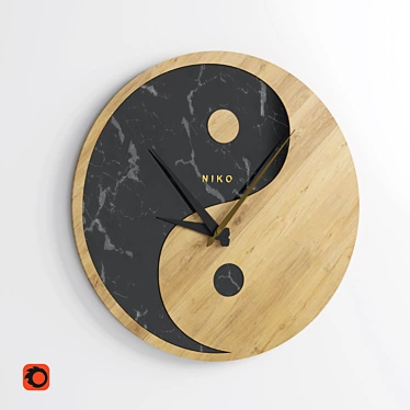 Niko 003 Clock: Sleek Modern Design 3D model image 1 