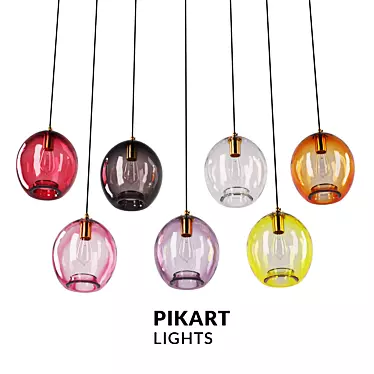 Colorglass Suspension Light - Art. 2059 3D model image 1 