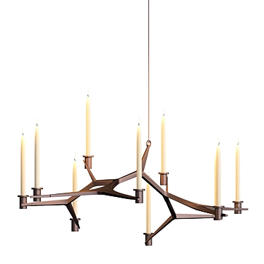 Bronze Agnes Candelabra: Hanging Elegance 3D model image 1 