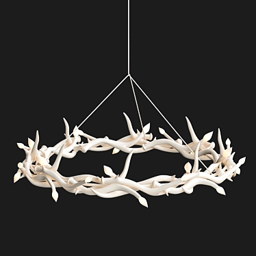 Superordinate Antlers chandelier 27 antlers ring white von Roll & Hill