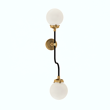 Ian K. Fowler Bistro Double Wall Sconce (Gold) 3D model image 1 