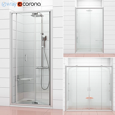 Shower doors Ravak | Blix
 Sleek Sliding Shower Doors 3D model image 1 