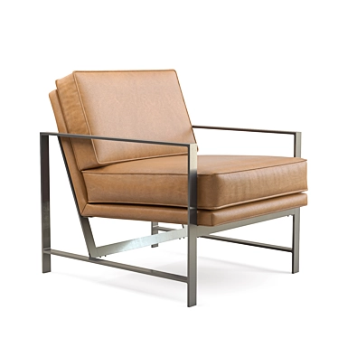 Bronze Metal Frame West Elm Chair 3D model image 1 