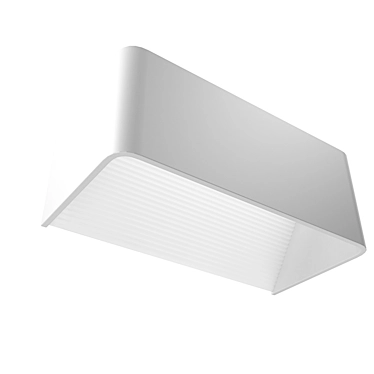White LED Sconces: Modern Aluminum Design! 3D model image 1 