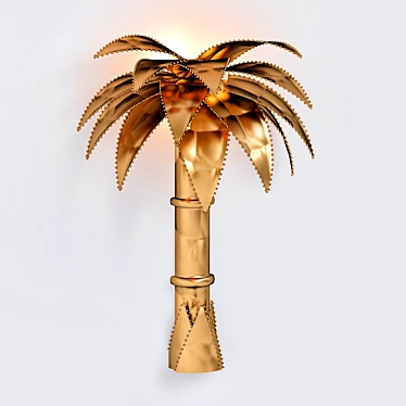 Palm Court Wall Lamp: Elegant Illumination 3D model image 1 