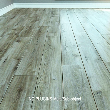 Natural Wood Laminate Flooring 3D model image 1 