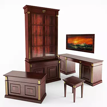 Cabinet Assembly Furniture Set 3D model image 1 