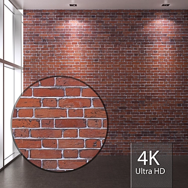 Seamless 4K Brickwork Texture 3D model image 1 