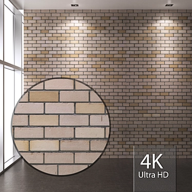 Seamless 4K Brickwork Texture 3D model image 1 