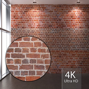 Seamless 4K Brickwork Texture 3D model image 1 