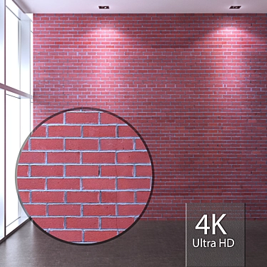 Seamless 4K Bricklaying Texture 3D model image 1 