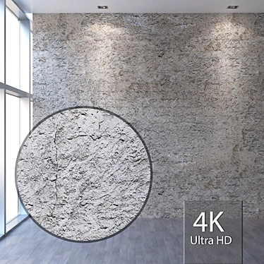 Title: Seamless 4K Coarse Plaster 3D model image 1 