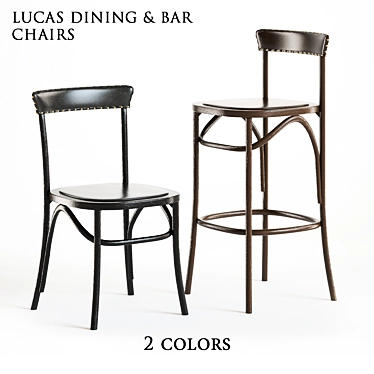 Elegant Pottery Barn Lucas Chair 3D model image 1 