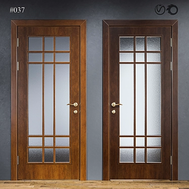 Contemporary Interior Door No. 037 3D model image 1 
