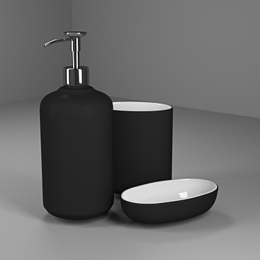 Eco-Friendly Bathroom Set 3D model image 1 