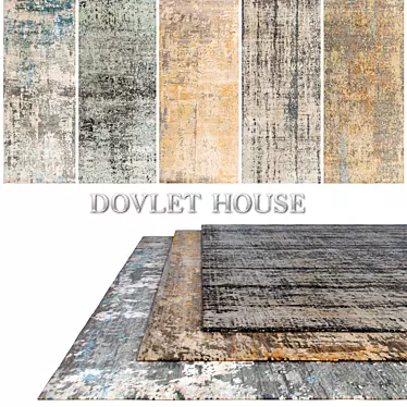 DOVLET HOUSE 5pc Carpets (Part 221) 3D model image 1 
