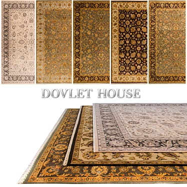 DOVLET HOUSE 5-Piece Carpets 3D model image 1 