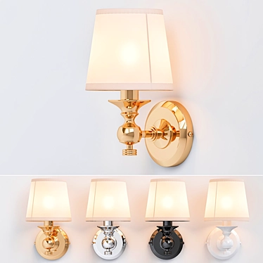 Elegant Lugarno Single Sconce 3D model image 1 