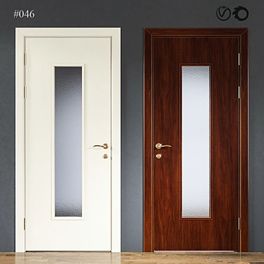 Modern Door #046 3D model image 1 