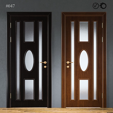 Modern Interior Door #047 3D model image 1 