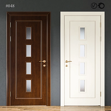 Classic Oak Door #048 3D model image 1 