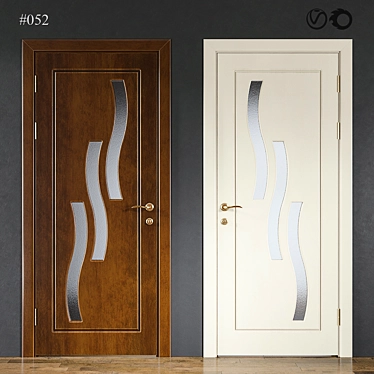 Modern Interior Door #052 - Pack of 10 3D model image 1 