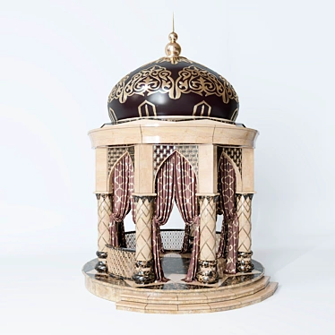 Ethnic Rotunda Paradise: Adjustable 400x700cm 3D model image 1 