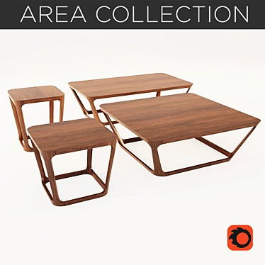 Elegant Bernhardt Design Area Tables 3D model image 1 