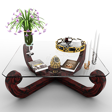 Sleek Snail Design Coffee Table 3D model image 1 