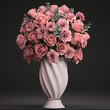 Pretty in Pink Bouquet 3D model image 1 