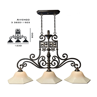 Elegant Aivengo Chandelier: Stunning Suspension 3D model image 1 