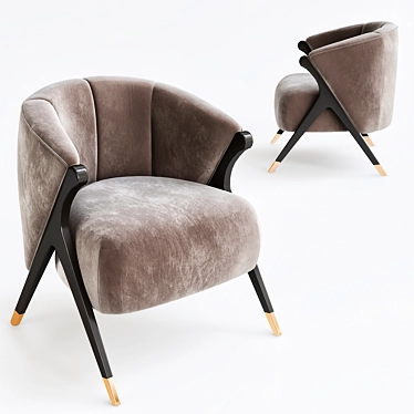 Elegant Pavone Chair by Eichholtz 3D model image 1 