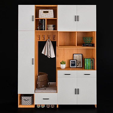 Sleek Scandinavian Storage Solution 3D model image 1 