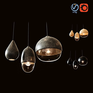 Thero Lamps: Stylish Lighting Options 3D model image 1 