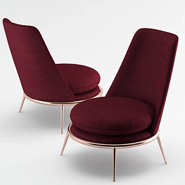 Aurora Cantori Classic: Elegant & Compact Chair 3D model image 1 