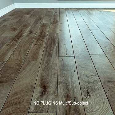 Natural Wood Laminate Flooring 3D model image 1 