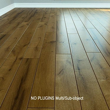 Natural Wood Laminate Flooring 3D model image 1 